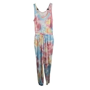 Three Bird Nest Tie-Dye Sleeveless Jumpsuit Size Medium